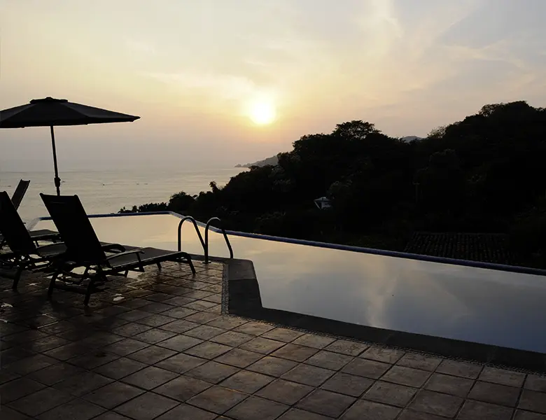 Pool terrace - click to enlarge View from condo